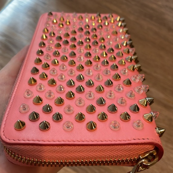 EUC Christian Louboutin spiked zip long wallet - full multicolor spikes around - Picture 2 of 15